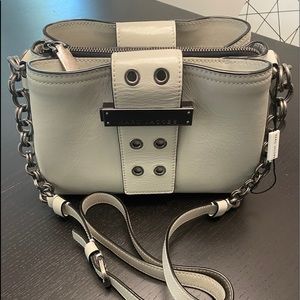 Marc Jacobs Lock & Strap Leather Crossbody- Dove